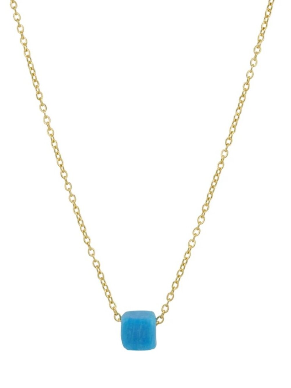 Protect Your Peace Gold Turquoise Necklace 18K Gold Plated Adjustable Chain / NI